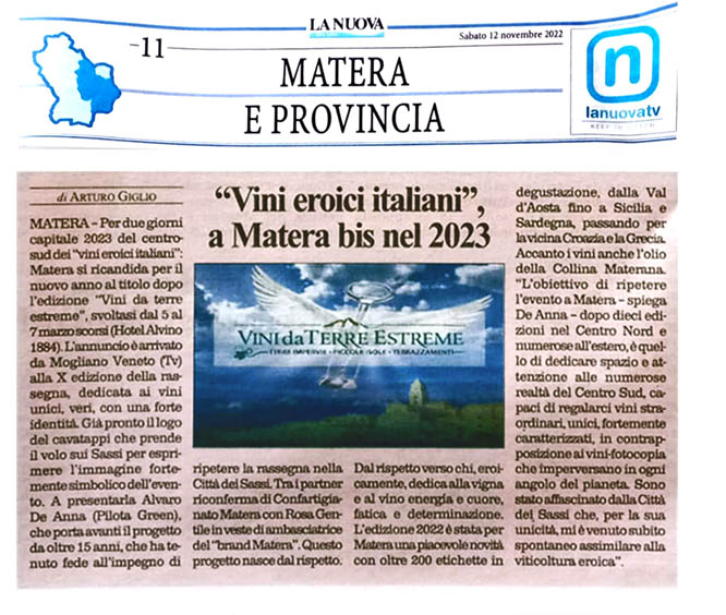 Copertina pagina della Nuova del Sud